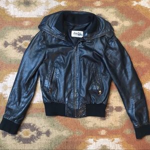Genuine leather bomber jacket from Florence, Italy